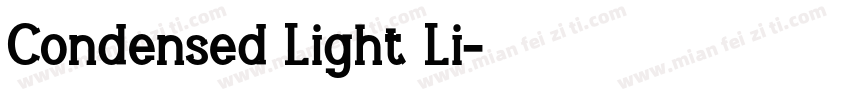 Condensed Light Li字体转换